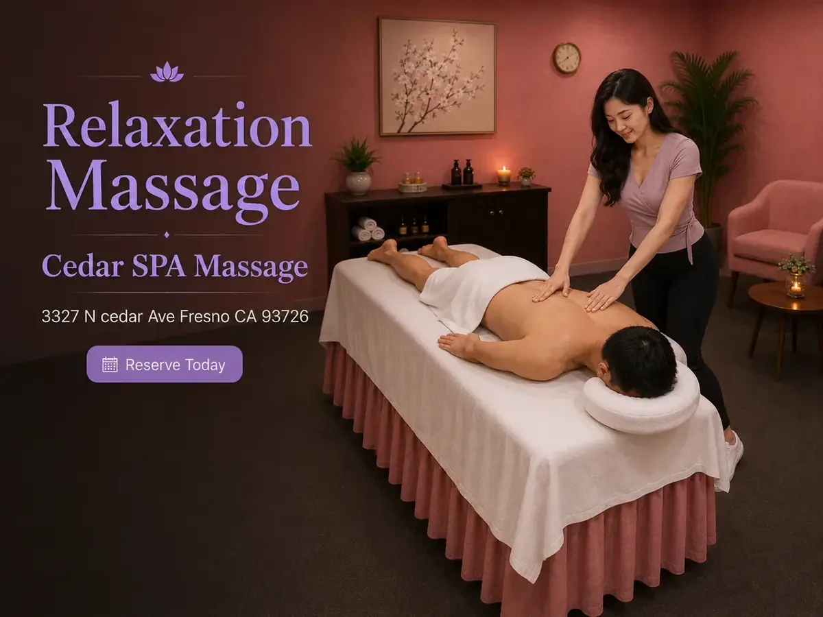 Relaxation massage in Fresno, CA at Cedar Spa Massage