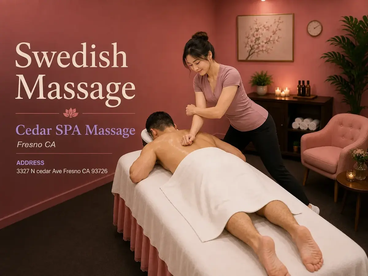 Swedish massage in Fresno, CA at Cedar Spa Massage